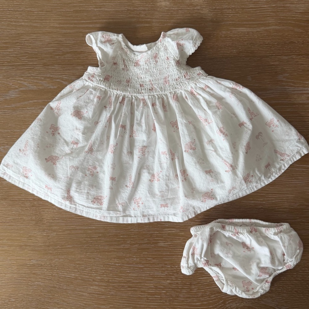Charming White and Pink Dress Set